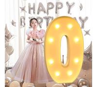 HFDJRWK Grandi Insegne Luminose a LED con Lettere al Neon, Cornici for Palloncini a Mosaico, Lettere di Cartone for Decorazioni di Compleanni, Matrimoni e Feste di Fidanzamento.(O,120cm)