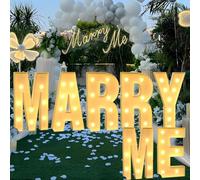 HFDJRWK Lettere Luminose a LED for la Proposta di Matrimonio “Marry Me”, Grande Insegna al Neon for Proposta/Fidanzamento/San Valentino, Decorazione for Matrimoni(70cm)