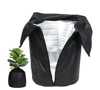 HFDJRWK Outdoor Winter Garden Plant Pot Protective Cover, Frost-Proof Plant Cover Suitable for Roses, saplings, Hanging Baskets, Flower pots, And Tomatoes(Black,65 * 70cm)