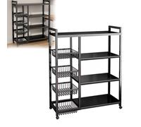 HFDTS Mensola da Cucina, scaffale Multistrato for Verdure dal Pavimento al soffitto, scaffale Multifunzionale for la casa, scaffale Porta Snack a Parete