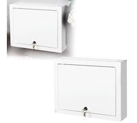 HFDTS Scatola portaoggetti minimalista bianca for router, scatola informativa for la raccolta di dati ottici, scatola for correnti deboli, montaggio a parete con organizer con serratura