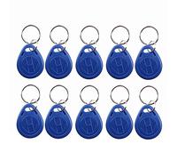 HFeng 125 KHz T5577 / EM4305 - Portachiavi con scritta RFID NFC con etichette token di prossimità ID di controllo di accesso, chiave per sistema di ingresso di sicurezza, colore blu (50)