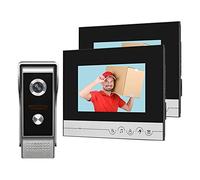HFeng Sistema videocitofonico 2 monitor Videocitofono 7 pollici Clear Display per campanello per la casa Videocamera Night Vision Max a 100 metri