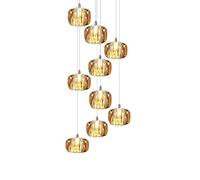 HFERTSCN Lampade a Parete, lampadario Cristallino G4 Moderno a Sospensione a Sospensione Romantico Deco soffitto Sfera di Cristallo 11 luci compatibili con Il Soggiorno delle Scale corridoio per