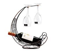 HFERTSCN Scaffale di vino rosso PUTTO, Portabottiglie desktop, porta stampo in ferro battuto per 1 bottiglia Creative Home Casa da cucina Casitto da tavolo da cucina (ottone) FANDIAO
