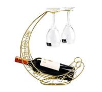 HFERTSCN Scaffi di vino rosso PUTTO, Portabottiglie desktop, porta stampere in ferro battuto per 1 bottiglia Creative Home Casa Casa Cucina da cucina Vino da tavolo (oro) FANDIAO