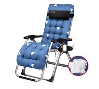 HFERTSCN Sedia da sedia da salotto da giardino reclinabile snow sun lounger sedia a gravità zero con tazza per esterno supporto piscina sulla spiaggia 330 libbre (blu) FANDIAO