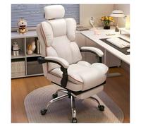 HFERTSCN Sedia da ufficio ergonomica con supporto lombare Modifica in pelle per design girevole ad alto retro regolabile (tipo di spugna bianca e rosa nera) - Ideale per l'uso del computer FANDIAO