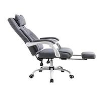 HFERTSCN Sedia da ufficio ergonomica per la casa e la scrivania Design moderno con cuscino comfort e supporti per poggiatene regolabili fino a 250 kg (grigio) FANDIAO