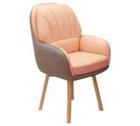 HFERTSCN Sedia da vanità per trucco kaki sedia da scrivania ergonomica con gambe in legno massiccio ideale per camera da letto e ufficio a casa usa un design elegante e comodo FANDIAO