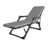 HFERTSCN Sedia per Il Tempo Libero da Giardino Pieghevole Sedia da Sole polpa reclinata Sedia a gravità Zero con Cuscini Salotto poltrone poltrone la Sedia Rilassante Max.250 kg - Grigio FANDIAO