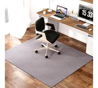 HFERTSCN Tappeto per la Protezione del Pavimento Anti-Slip per Sedia da Ufficio e Tappeto sottomissione Resistente ai Graffi per Legno Duro e Moquette Mista Multiuso Grigio 120 x 90 cm FANDIAO