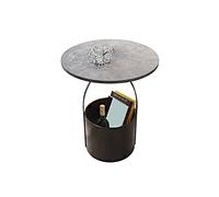 HFERTSCN Tavolo da letto nordico da letto semplice tavolo in marmo top rotondo comodino soggiorno mobile per camera da letto mobile creativo laterale rotondo tavolino stand notturno FANDIAO