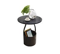 HFERTSCN Tavolo da letto nordico da letto semplice tavolo in marmo top rotondo comodino soggiorno mobile per camera da letto mobile creativo laterale rotondo tavolino stand notturno FANDIAO