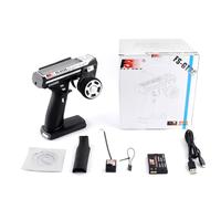 HFFOZMD per Flysky per FS-GT3C GT3C RC Trasmettitore per Auto Batteria incorporata con Ricevitore GR3E(Black)