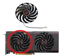 HFFOZMD per Sapphire per Radeon RX6700 6700XT Pulse Ventola di Ricambio FD10015M12D(Left Fan)