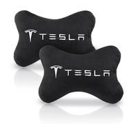 HFFTYU 2 Pezzi Poggiatesta Auto, per Tesla Model 3 Highland 2024 Comodo Morbido Schiuma di Memoria Cuscino per Il Collo, con Tracolla Regolabile