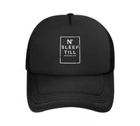 HFGAASSH Berretto da Baseball No Sleep Till' Personalizzato - Taglie S - XXL Durevole per Tutte Le Stagioni Cappello da Uomo Cappellini Sportivi Regali Sportivi per Le Vacanze da Donna