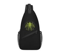 HFGAASSH Borsa sul Petto Cthulhu Lovecraft Distressed Chant Design V2 Uomo Sling Crossbody Zaino da Viaggio Daypack Borsa a Tracolla Regali Sportivi per Le Vacanze