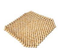 HFGDRH Coprisedile Palline Massaggio Legno, Cuscino for Sedile Auto con Perline di Legno Naturale, 1 Pezzo - Fatto a Mano, Traspirante e massaggiante Ufficio, casa Comfort duraturo(White_Wood Beads)