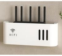 HFGHGDF Porta Modem da Parete, Porta Modem, Mensola Modem WiFi da Muro per Nascondere Il Router e Mettere in Ordine i Suoi Cavi(White)