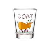HFHungkeong 1,7 oz Shot Glasses, Cartoon Zodiac Glass Household Creative Wine Cup Interesting And Special Gifts for Friends And Family(Sheep)