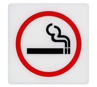 HFHungkeong 4 x 4 segnali di avvertimento in acrilico classico, campo fumo, non ammessi animali domestici, non sputare, 3 m, autoadesivi in acrilico (non SMOKING1)
