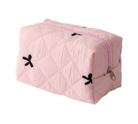 HFHungkeong Astuccio per matite carino con chiusura lampo, morbido cotone borsa per il trucco con motivo estetico penna, Colore: rosa., L, rosa