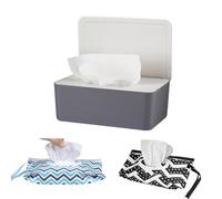 HFHungkeong Dispenser per salviettine con 2 porta salviette, portatile, ricaricabile, riutilizzabile, grande scatola porta salviette, contenitore per salviette da bagno, per animali domestici