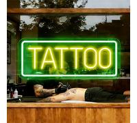 HFHungkeong Insegna al neon per decorazione da parete, luce al neon a LED per tatuaggi, studio, salone, negozio, USB, dimmerabile, per uomo, grotta, bar, pub, tatuatori, cartelli aziendali, 1 catena