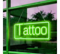 HFHungkeong Insegna al neon per decorazione da parete, luce al neon a LED per tatuaggi, studio, salone, negozio, USB, dimmerabile, per uomo, grotta, bar, pub, tatuatori, cartelli aziendali, 1 catena