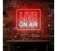 HFHungkeong Live On Air - Lampada da parete con luce al neon per studio, camera da letto, sala giochi, feste, segnale live streaming per Twitch, Tiktok, gamer, alimentazione USB da 5 V