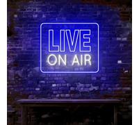 HFHungkeong Live On Air - Lampada da parete con luce al neon per studio, camera da letto, sala giochi, feste, segnale live streaming per Twitch, Tiktok, gamer, alimentazione USB da 5 V