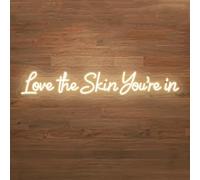 HFHungkeong Love the Skin You're in Led Neon Lights Sign for Home Spa Beauty Salon Wall Decor Spa Day Gifts for Women Spa Products Estetic Center Salon Door Decorative Accessori