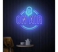 HFHungkeong On Air - Lampada da parete a LED in acrilico, dimmerabile, con catena da appendere di 55 cm, segnale di avvertimento per studio di registrazione, per emittenti, uffici, negozi, ristoranti