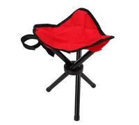 HFHungkeong Sgabello da campeggio pieghevole da viaggio, sedia alta da pesca, per esterni, ultra leggero, portatile, pieghevole, a tre gambe, sgabello da campeggio per il tempo libero (rosso medio)