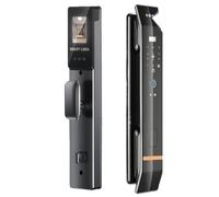 HFIGNIAHQ 3D Face Smart Door Lock Digital Password Electronic Key IC Card APP Unlock Fingerprint Locks For Home House Apartment(D14XF-GREY-6068S)