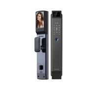 HFIGNIAHQ Tuya Smart 3D Face Door Lock Security Camera Monitor Intelligent Fingerprint Password Biometric Electronic Key Unlock(24x250(6068) R S)