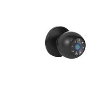 HFIGNIAHQ Tuya SmartLife APP Remote Control Smart Fingerprint Password RFID Card Ball Lock Dead Bolt For Indoor Home Wooden Metal Door(Black with gateway)