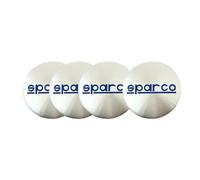 HFLKKC 4 Pezzi Auto Centro Coprimozzo, per Sparco, 56mm, Impermeabile Mozzo Ruota Copertina, Resistente all'Usura Bordo Cappellini, Tappi Sostituzioni Auto Accessori,Silver