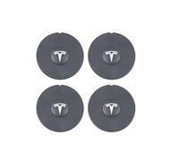 HFLKKC 4 Pezzi Auto Centro Coprimozzo, per Tesla Model 3 Highland 2024, Impermeabile Mozzo Ruota Copertina, Resistente all'Usura Bordo Cappellini, Tappi Sostituzioni Auto Accessori,White