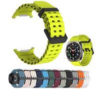 HFMLU Compatible with Samsung Galaxy Watch 7 Ultra 47mm Band (2024), Galaxy Watch 7 Ultra Bands, Soft Sport Silicone Breathable Strap Wristbands for Men Women (Yellow)