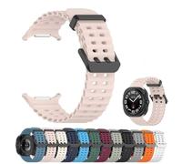 HFMLU Compatible with Samsung Galaxy Watch 7 Ultra 47mm Band (2024), Galaxy Watch 7 Ultra Bands, Soft Sport Silicone Breathable Strap Wristbands for Men Women (Pink)