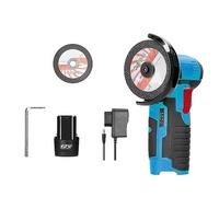 HFMXZHI Mini smerigliatrice angolare elettrica 12V per tagliare la lucidatura di piastrelle di ceramica, legno, pietra, acciaio (dimensioni : Blue with 1 Battery)