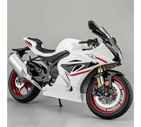 HFMXZHI Modello in scala di moto Collezione Di Miniature Regalo 1:9 Per Suzuki GSX-1000R, Modello Moto Da Corsa In Lega, Pressofuso In Metallo Con Suono E Luce(White)