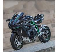 HFMXZHI Modello in scala di moto Modellino Di Motocicletta In Lega Pressofusa Statica In Scala 1:12 Per Kawasaki Per Ninja H2R, Giocattolo Da Collezione(Black)