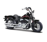 HFMXZHI Modello in scala di moto Modellino Di Motocicletta In Scala 1/18 Per Harley Per Davidson FLSTSB Per Cross Bones 2008 Decorazioni Da Scrivania Veicoli Pressofusi Collezione(Black)