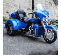 HFMXZHI Modello in scala di moto Modellino In Lega Pressofusa 1/9 Per Harley Per Davidson TRI GLIDE ULTRA Moto Con Suoni E Luci, Regali Di Natale(Blue)