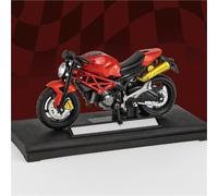 HFMXZHI Modello in scala di moto Modelo De Motocicleta Aleación Per Ducati Monster 795 A Escala 1:18, Coche Juguete Fundido A Presión, Regalo Cumpleaños, Colección Coches(Red)
