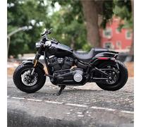HFMXZHI Modello in scala di moto Simulazione Di Motocicletta Giocattolo Regalo 1:18 Per Harley Per Davidson Fat Bob 114 2022 In Lega Metallo Street Race(Black)